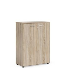 Policová skriňa BASIC, so zámkom, 80x40x111,7cm, dub Sonoma 