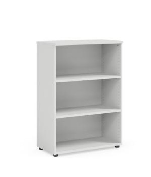 Policová skriňa BASIC, otvorená, 80x40x111,7cm, biela 