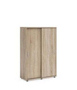 Policová skriňa BASIC, posuvné dvere bez zámku, 100x40x147,9cm, dub Sonoma 