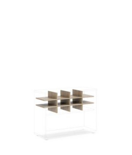 Priehradka do niky BASIC, otvorená, 96,2x35,3x32,7cm, dub Sonoma 