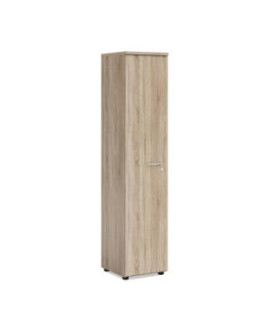Policová skriňa BASIC, ľavé dvere so zámkom, 40x40x182,1cm, dub Sonoma 