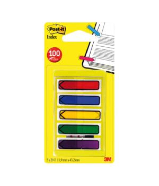 Záložky Post-it Index šípka 11,9 x 43,2mm, 5x20 l 