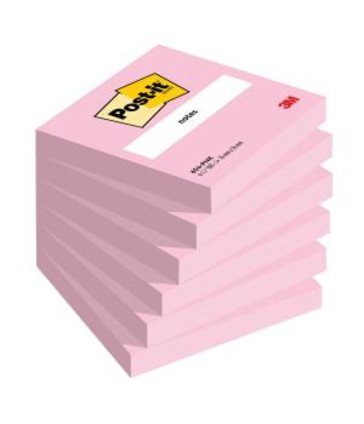 Samolepiaci bloček Post-it 76x76 ružový 6 x 100 lístkov 