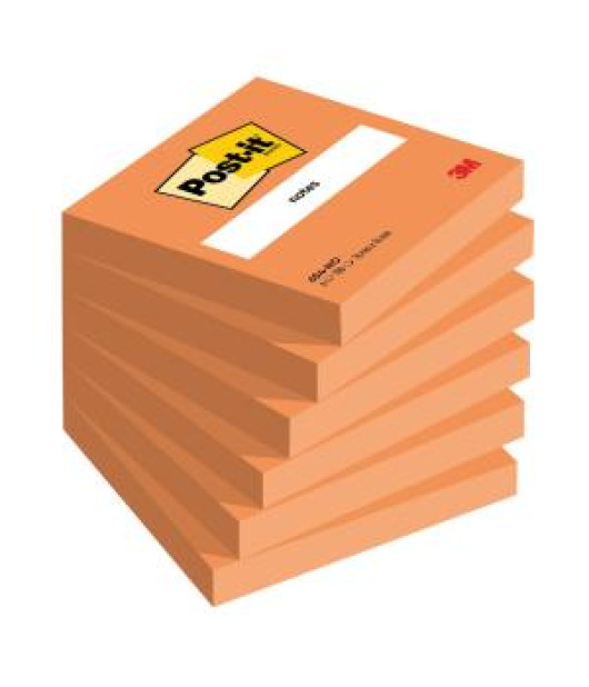 Samolepiaci bloček Post-it 76x76 oranžový 6 x 100 lístkov 