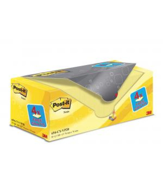 Samolepiaci bloček Post-it 76x76 žlté 20x100l 