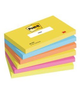Samolepiaci bloček Post-it ENERGETIC 76x127mm, 6x100 lístkov 