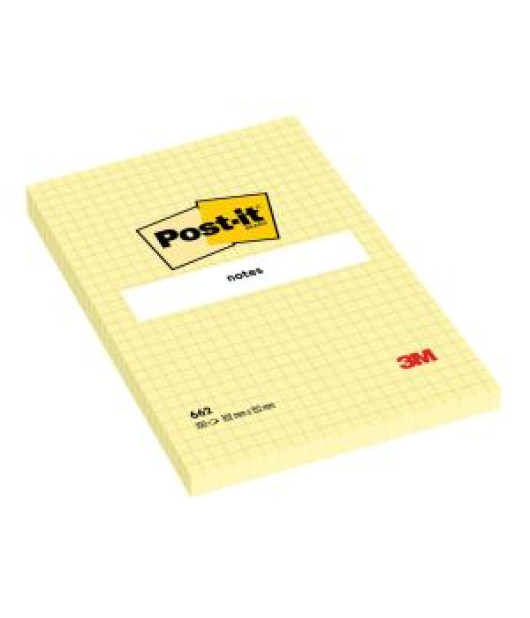 Samolepiaci bloček Post-it 102x152 žltý štvorčekový 