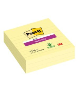 Samolepiaci bloček Post-it Super Sticky 101x101 žltý linajky 