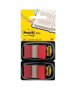 Záložky Post-it Index široké 25,4x43,2 červená 2ks 