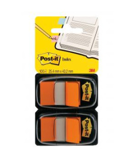 Záložky Post-it Index široké 25,4x43,2 oranžová 2ks 