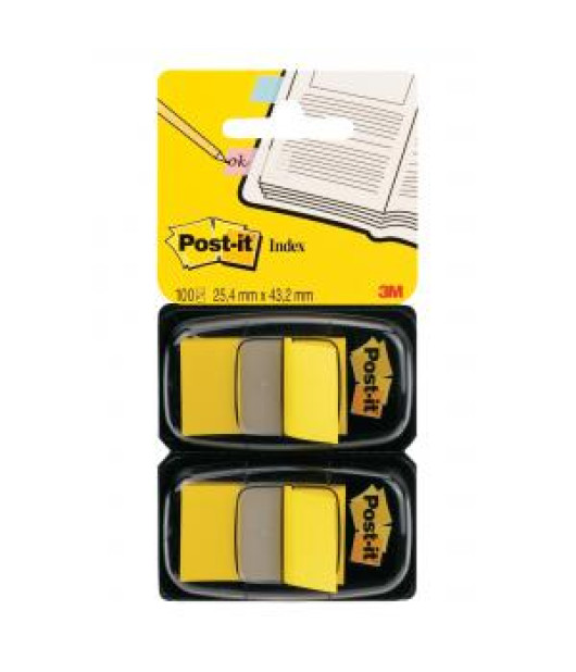 Záložky Post-it Index široké 25,4x43,2 žltá 2ks 