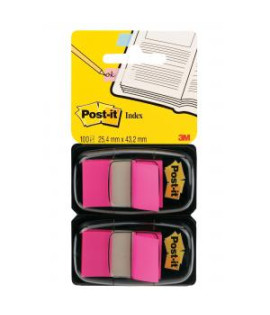 Záložky Post-it Index široké 25,4x43,2 ružová 2ks 