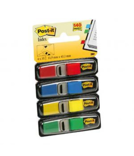 Post-it index úzky, 11,9x43,1 mm, klasické farby 