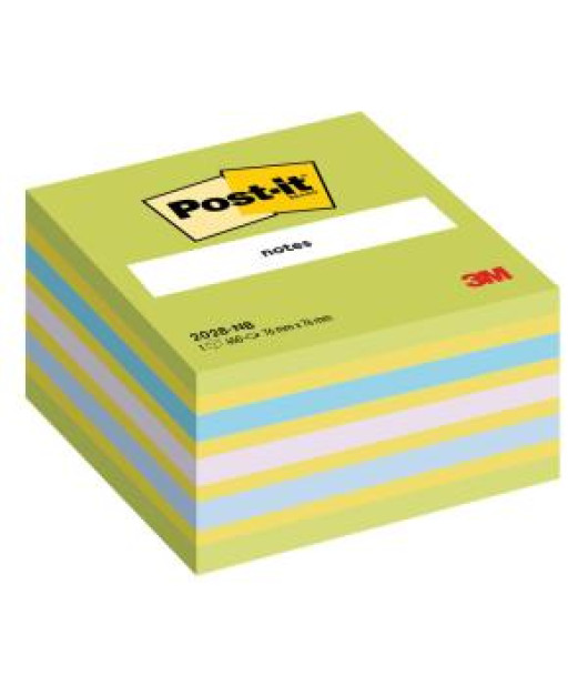 Samolepiaci bloček Post-it 76 x 76 mm, neónová zelená, mix farieb 