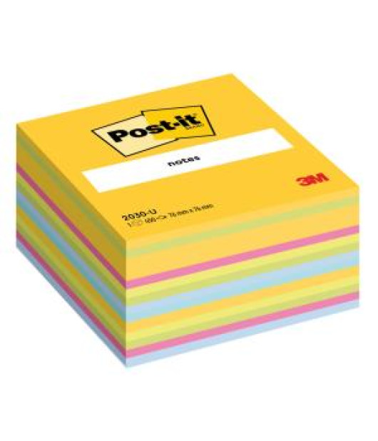 Samolepiaci bloček Post-it, 76x76 mm, mix farieb 