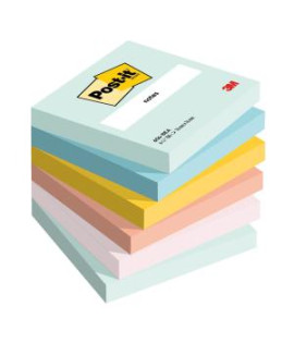 Samolepiaci bloček Post-it BEACHSIDE, veľkosť 76x76 mm, 6 bločkov po 100 lístkov 