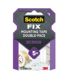 Montážna páska Scotch vhodná na použitie v kúpeľni, 19 mm x 1,5 m 