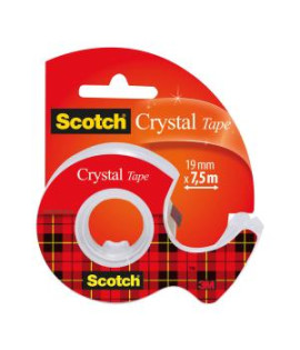 Lepiaca páska krištáľovo číra Scotch , 19 mm x 7,5 m, 1 rolka v zásobníku 