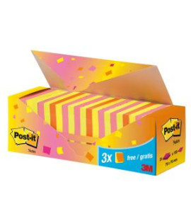 Samolepiaci bloček Post-it Super Sticky, 76x76 mm, mix neónových farieb, zvýhodnené balenie 