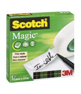 Lepiaca páska Scotch Magic neviditeľná popisovateľná 12 mm x 33 m v krabičke 