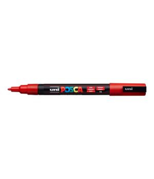Popisovač uni POSCA PC-3M červený 