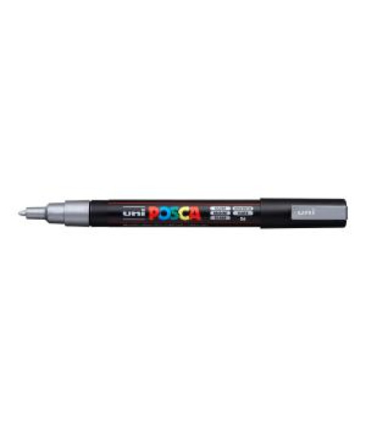 Popisovač uni POSCA PC-3M strieborný 