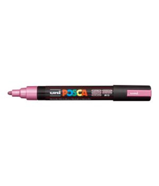 Popisovač uni POSCA PC-5M metalicky ružový 