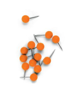 Napichovacie špendlíky NOBO guľaté 6mm oranžové 100ks 