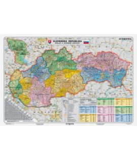 Mapa Slovensko-Kraje a územné obvody 