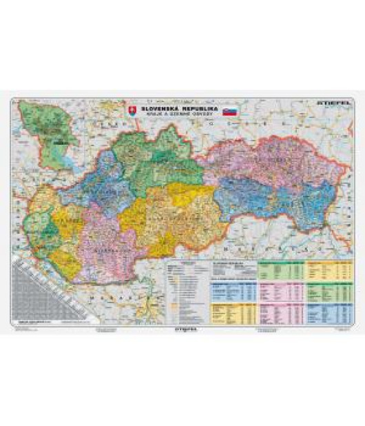 Mapa Slovensko-Kraje a územné obvody 