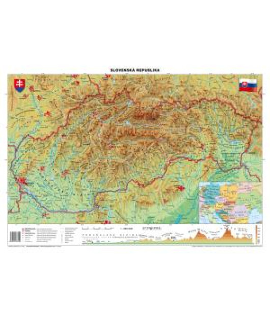 Mapa Slovensko-geografická B1 formát 