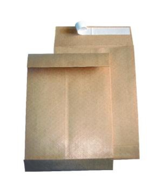 Taška B4 s X dnom a textilnou výstužou 100g, 250 x 353 mm hnedá 