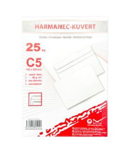 Poštové obálky C5 samolepiace, 25 ks 