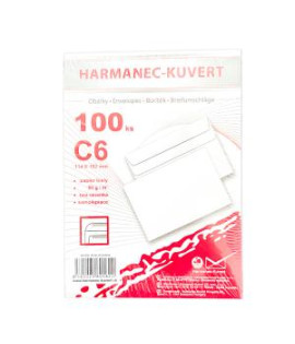 Poštové obálky C6 samolepiace, 100 ks 