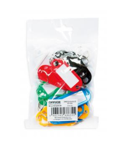 Menovky na kľúče Office Products mix farieb 20ks 