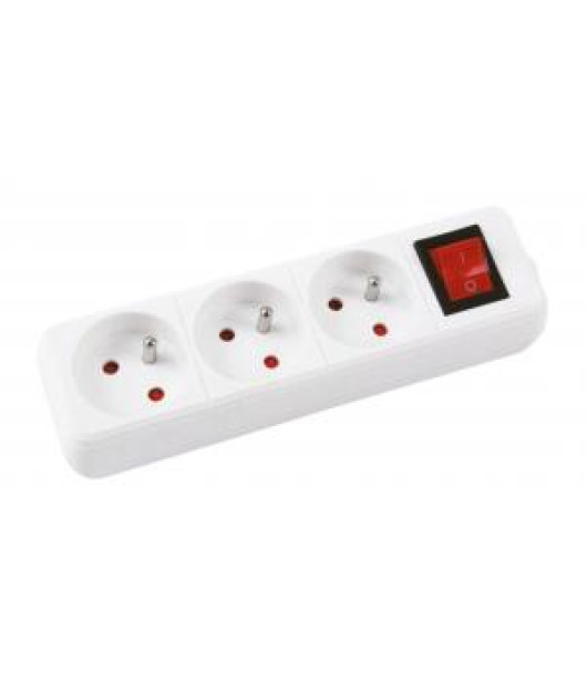 Predlžovací kábel Office Products s 3 zásuvkami s vypínačom 3m 