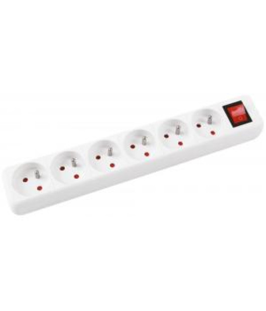 Predlžovací kábel Office Products so 6 zásuvkami s vypínačom 1,5m 