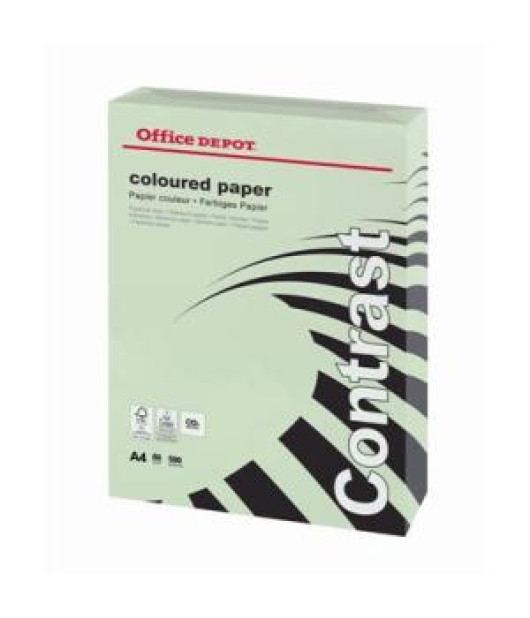 Farebný papier Office Depot A4, pastelová zelená, 80 g/m2 