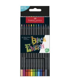 Farbičky Faber Castell Black Edition, 12 ks 