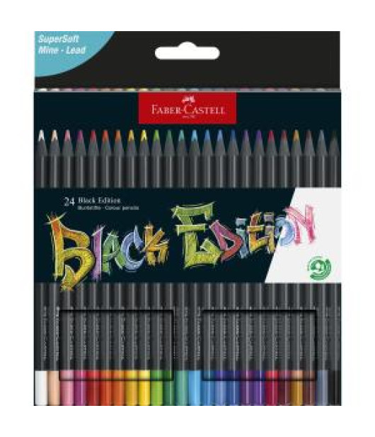 Farbičky Faber Castell Black Edition, 24 ks 