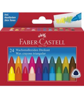 Voskovky triangular FABER-CASTELL, sada 24 ks 