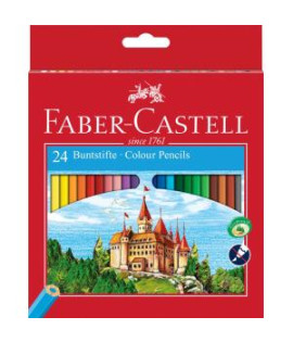 Farbičky Faber Castell drevené, 24 ks 