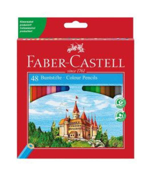 Farbičky Faber Castell drevené, 48 ks 