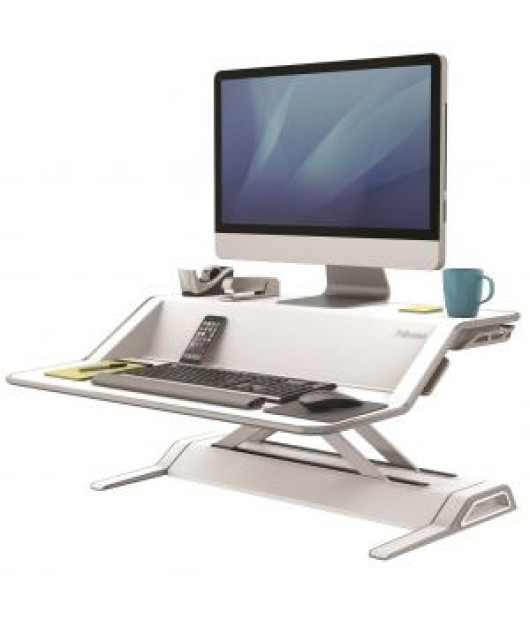 Polohovateľný stojan Sit-Stand Lotus biely 