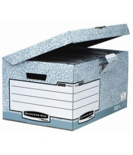 Archívna krabica so sklápacím vekom Fellowes BANKERS BOX sivá/biela 37,8x28x53,5 cm 