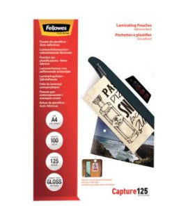 Laminovacie fólie Fellowes 216x303 A4 125mic adhezívne 