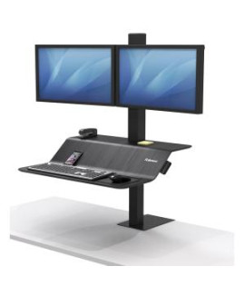 Polohovateľný stojan Sit-Stand Lotus VE pre 2 monitory 