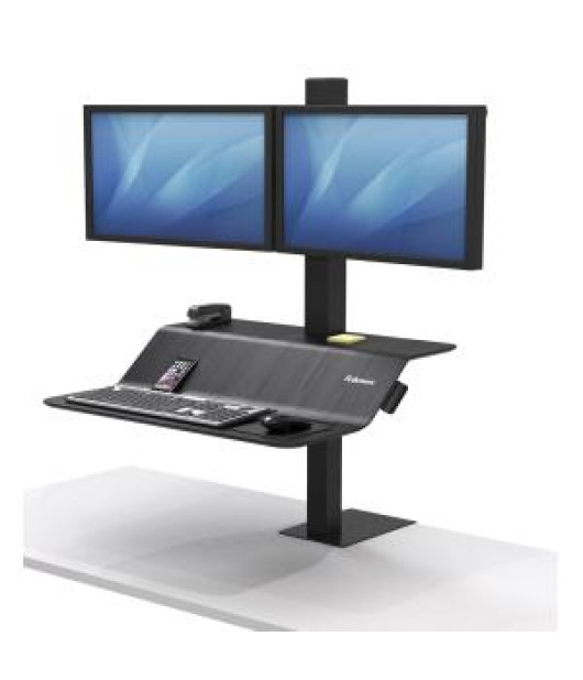Polohovateľný stojan Sit-Stand Lotus VE pre 2 monitory 