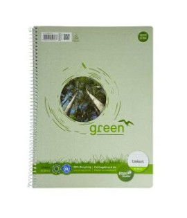 Blok College Format Werk Ursus Green A4 80 listov linajkový 60g recyklovaný 