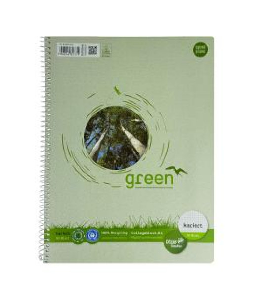 Blok College Format Werk Ursus Green A4 80 listov štvorčekový 60g recyklovaný 